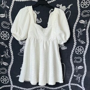 Free People White Textured Dress